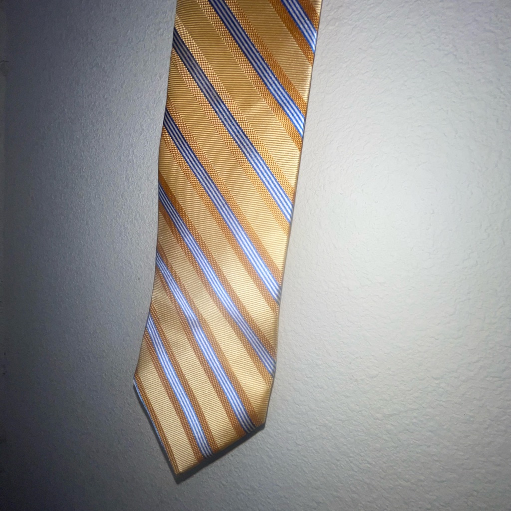 Robert Talbott Gold And Blue Striped Tie